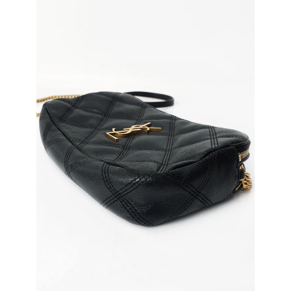 Saint Laurent Paris Becky Double Zip Pouch Chain Shoulder Bag - Picture 6 of 9